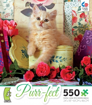PUZZLE Purr-fect Tin of Roses